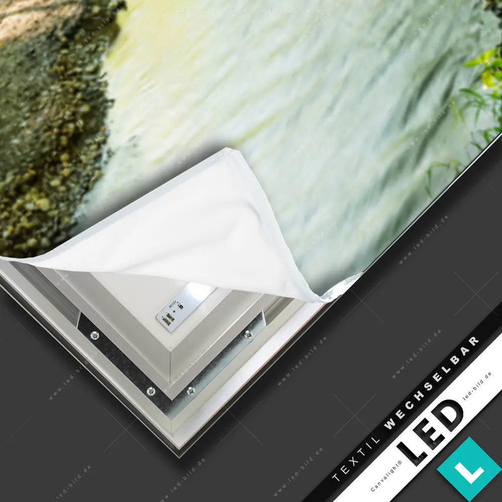 Canvalight TEX LED-Bild sommerliche Waldlandschaft | Landschaften ...