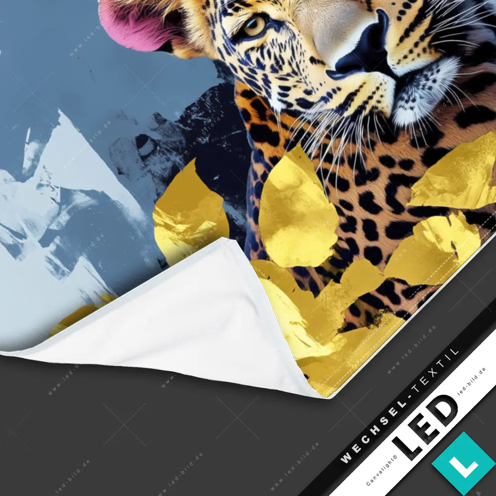 Leinwandbild | Leopard - Eleganz trifft Abstraktion | Querformat