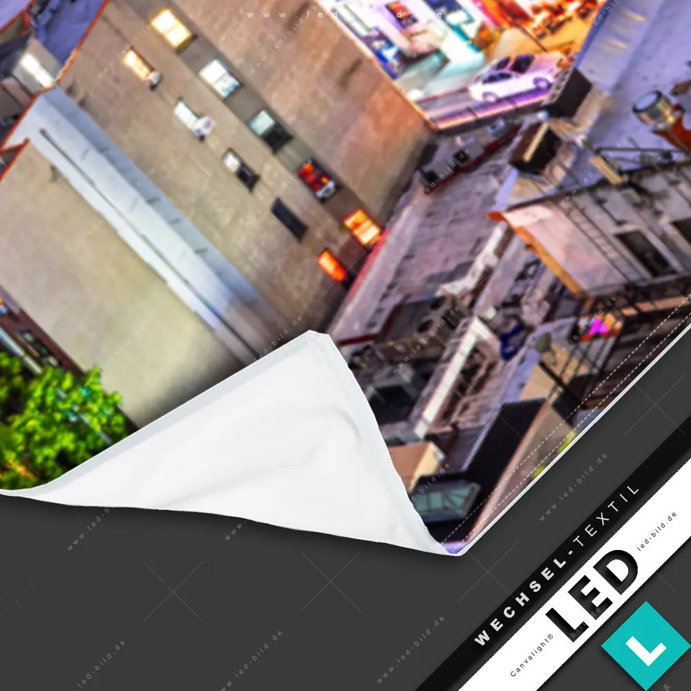 LED Leinwandbild Canvalight® TEX | New York Skyline | Hochformat