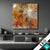 Led Bild Abstrakter Bluetenzauber In Orange Quadrat Produktvorschau