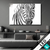 Led Bild Bleistiftzeichnung Zebra Querformat Produktvorschau