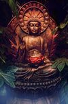 Led Bild Buddha Lotusbluete Panorama Crop