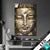 Led Bild Buddha Silber Gold Hochformat Produktvorschau