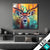 Led Bild Farbenfrohes Hirschportraet Quadrat Produktvorschau