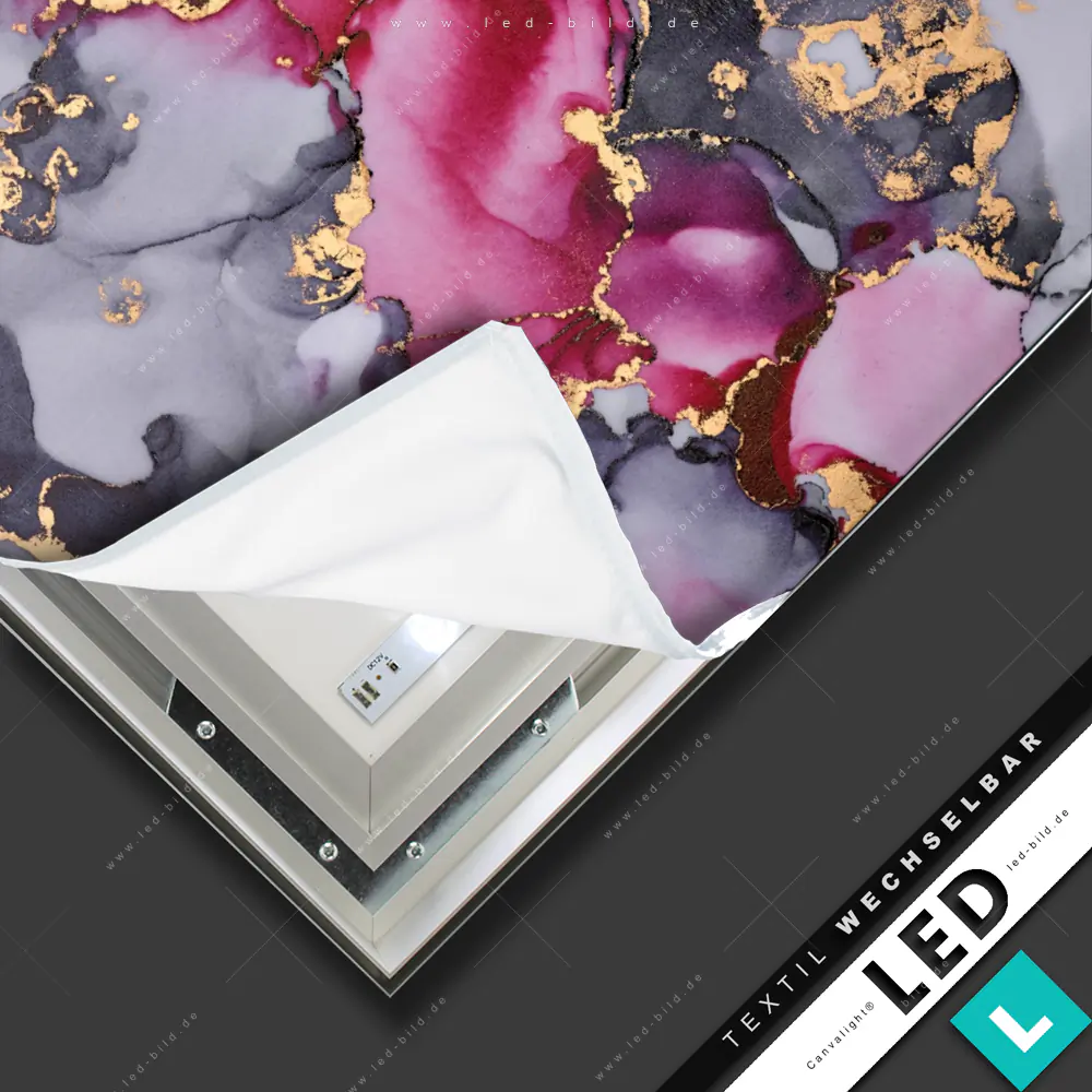 Canvalight® TEX LED-Bild Abstrakte Luxuskomposition | Muster - Texturen ...