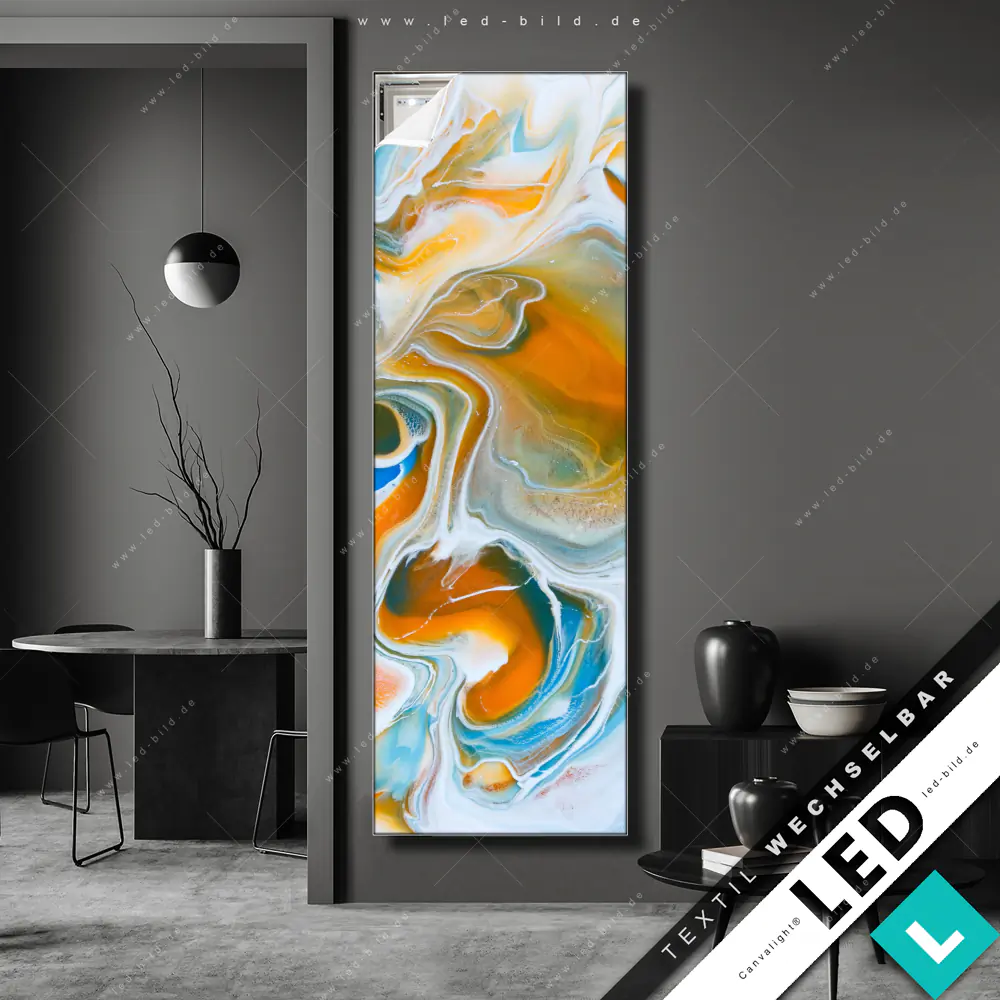 Led Bilde Canvalight® TEX LED-Bild ineinander laufende Farben | Muster - Texturen ...