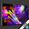 Led Bild Frau Im Neonlicht Querformat Motivvorschau