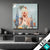 Led Bild Frauenportrait Mit Blumen Quadrat Produktvorschau