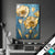 Led Bild Goldene Blumen Auf Blau Hochformat Produktvorschau