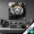 Led Bild Portraet Eines Loewen Quadrat Produktvorschau