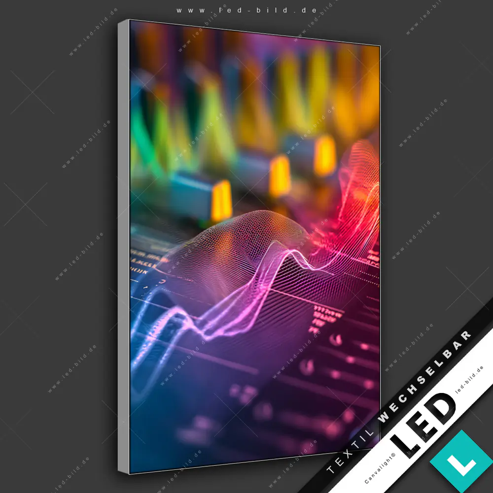 Canvalight® TEX LED-Bild Soundwelle über Mischpult | Muster - Texturen ...