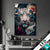 Led Bild Weisser Tiger Mit Blauen Augen Zwischen Blumen Hochformat Produktvorschau