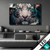 Led Bild Weisser Tiger Mit Blauen Augen Zwischen Blumen Querformat Produktvorschau