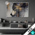 Led Glasbild Abstrakter Wolf In Gold Und Grau Querformat Produktvorschau