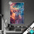 Led Glasbild Bunter Hirsch In Flammen Hochformat Produktvorschau
