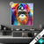Led Glasbild Bunter Orang Utan Quadrat Produktvorschau