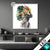 Led Glasbild Doppelbelichtung Portraet Einer Afrikanischen Frau Quadrat Produktvorschau