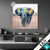Led Glasbild Elefant Farben Der Wildnis Quadrat Produktvorschau
