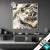 Led Glasbild Elegantes Gold Schwarzes Portraet Quadrat Produktvorschau