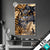 Led Glasbild Eule Und Goldene Blaetter Hochformat Produktvorschau