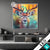 Led Glasbild Farbenfrohes Hirschportraet Quadrat Produktvorschau