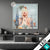 Led Glasbild Frauenportrait Mit Blumen Quadrat Produktvorschau