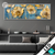 Led Glasbild Goldene Blumen Auf Blau Panorama Produktvorschau