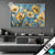 Led Glasbild Goldene Blumen Auf Blau Querformat Produktvorschau