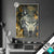 Led Glasbild Goldener Wolfblick Hochformat Produktvorschau
