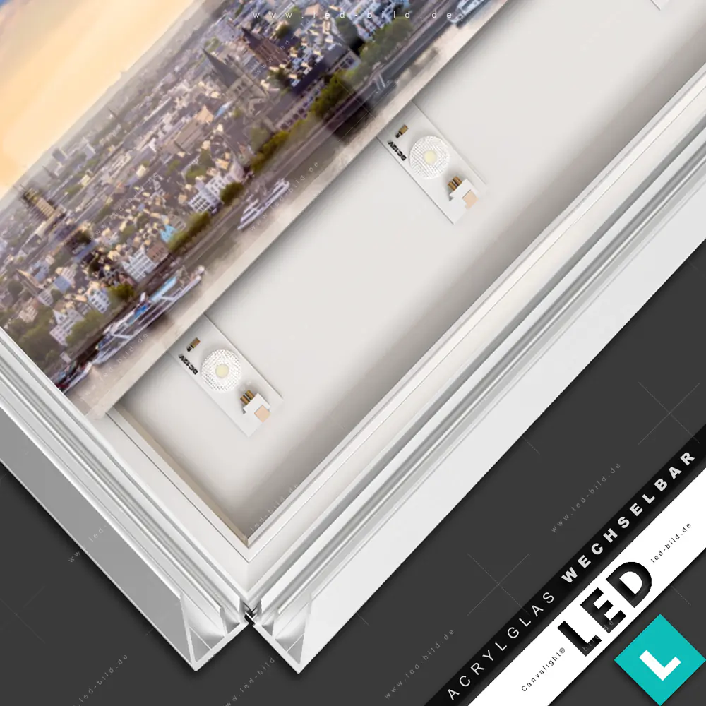 LED Glasbild Canvalight® DIA Köln an einem schönen Sommerabend | Städte ...