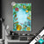 Led Glasbild Kraeuter Auf Blauem Holztisch Hochformat Produktvorschau