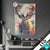 Led Glasbild Kreativer Hirsch Mit Farbspritzern Hochformat Produktvorschau