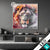 Led Glasbild Loewe Im Farbensturm Quadrat Produktvorschau