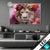 Led Glasbild Loewengesicht In Buntem Rauch Querformat Produktvorschau