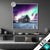 Led Glasbild Nordlichter Ueber Einem Holzhaus Quadrat Produktvorschau