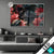 Led Glasbild Panther Und Rote Blueten Querformat Produktvorschau
