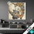 Led Glasbild Vintage Nashorn Quadrat Produktvorschau