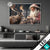 Led Glasbild Weihnachtsmann Fuettert Rentier Querformat Produktvorschau