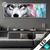 Led Glasbild Wolf Mit Bunten Farbspritzern Panorama Produktvorschau