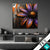 Textilrahmen Abstrakte Blume In Orange Lila Quadrat Produktvorschau
