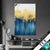 Textilrahmen Abstrakter Wald Blau Gold Hochformat Produktvorschau