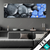 Textilrahmen Blaue Blume Graue Steine Panorama Produktvorschau