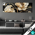 Textilrahmen Blueten Gold Weiss Schwarz Panorama Produktvorschau