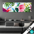 Textilrahmen Blumen Papageien Aquarell Panorama Produktvorschau
