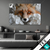 Textilrahmen Friedlicher Fuchs Und Blumen Querformat Produktvorschau