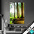Textilrahmen Idyllischer Wald Bei Sonnenaufgang Hochformat Produktvorschau