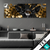 Textilrahmen Junger Hirsch Und Goldblumen Panorama Produktvorschau