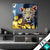 Textilrahmen Leopard Eleganz Trifft Farbe Quadrat Produktvorschau