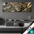 Textilrahmen Leopard In Goldener Tarnung Panorama Produktvorschau