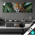 Textilrahmen Leopard Mit Blauen Augen Panorama Produktvorschau